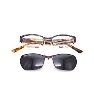 Takumi T9996 080 w/Magnetic Polarized Clip-On 48-17-140 Eyeglasses FRAMES - NEW